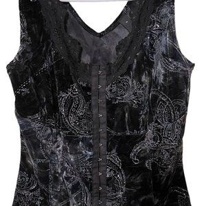 Black & Silver Sparkling Top
